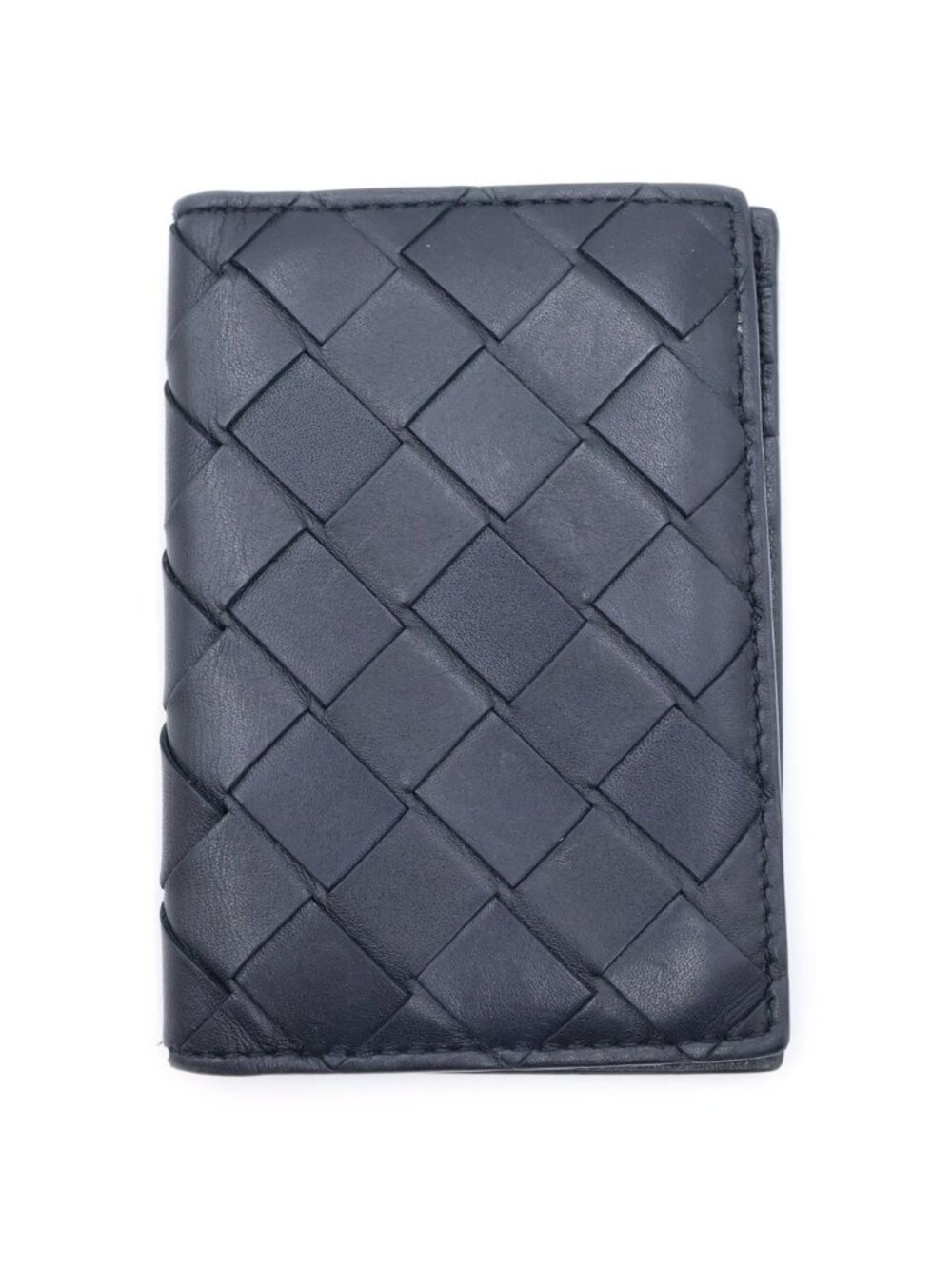 Bottega Veneta Intrecciato Card Case Black
